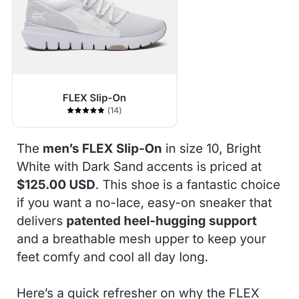 KURU FLEX Men's Slip-On Shoes - Bright White and Dark Sand